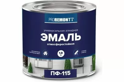 Эмаль ПФ-115 PROREMONTT белая матовая 1,9 кг