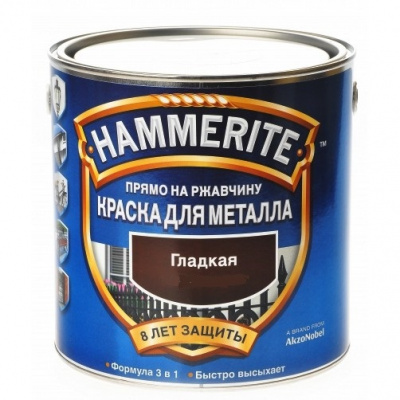 HAMMERITE краска гладкая по металлу, синяя RAL 5010, 5 л