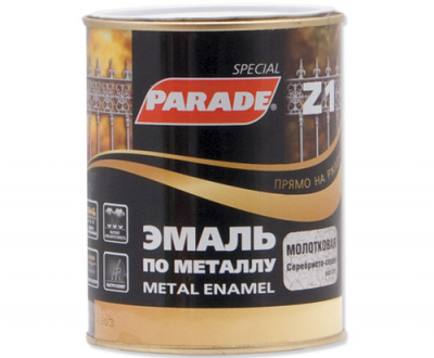 Эмаль по металлу Parade Z1 гладкая  RAL 9005 черная, 0,75 л